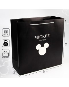 Пакет подарочный 30х30х12 см упаковка микки маус Disney
