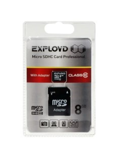 Карта памяти Micro SDHC 8Гб MicroSDHC 8GB Exployd