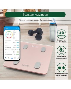 Весы напольные MT 1606 розовый Марта