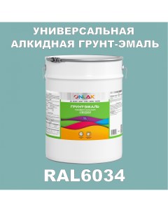 Грунт эмаль 1К RAL6034 антикоррозионная алкидная по металлу по ржавчине 20 кг Onlak