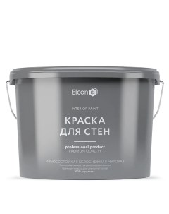 Декоративная краска для стен 10 л белый Elcon