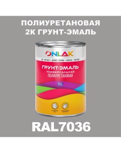 Износостойкая 2К грунт эмаль по металлу ржавчине дереву RAL7036 1кг матовая Onlak