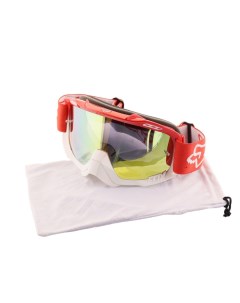 Очки для горнолыжного спорта красный белый стекло желтое чехол Fox
