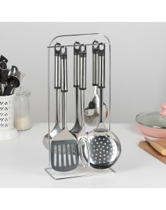 Набор кухонных принадлежностей Помощник 6 предметов на подставке Nobrand
