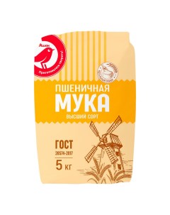 Мука пшеничная высшего сорта 5 кг Ашан красная птица