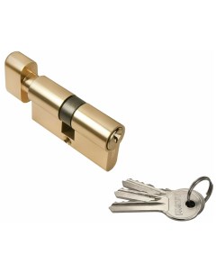 R60CK PG ключевой цилиндр с заверткой 60 мм цвет золото Morelli