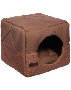 Домик лежанка для собак и кошек Pets со съемной подушкой трансформер 45х45х38 см Lion