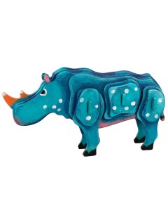 3D пазл носорог 24 деталей Цветной
