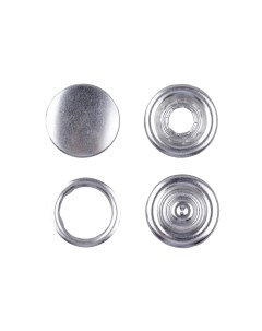 Кнопка рубашечная 15 мм гипоаллергенная цв серебро Синтек