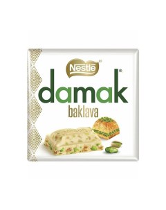 Шоколад Damak Baklava Белый шоколад с фисташками и пахлавой 60 г Nestle