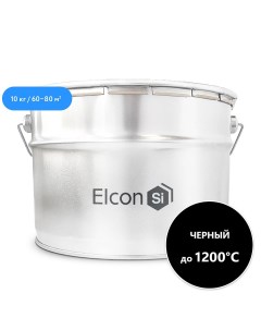 Эмаль термостойкая до 1200 С черная 10 кг Elcon