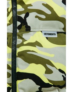 Камуфляж пуховик с логотипом Vetements