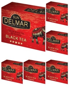 Чай черный 25 пакетиков х 6 шт Sun delmar