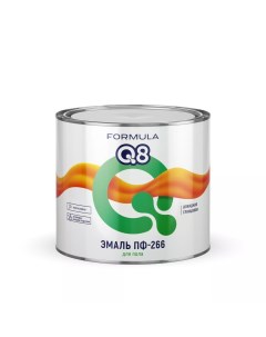 Эмаль ПФ 266 алкидная глянцевая красно коричневая 1 9 кг Formula q8