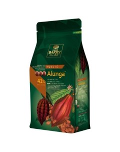 Молочный шоколадный кувертюр Alunga 41 1 кг Cacao barry