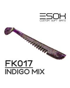 Силиконовая приманка Awanura 115 мм цвет fk017 Indigo Mix 4 шт Esox