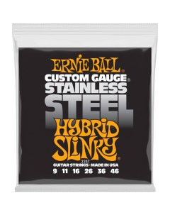 2247 Stainless steel Струны для электрогитары 9 11 16 26 36 46 Ernie ball