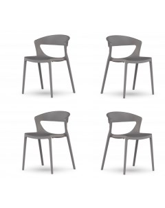 Комплект стульев для кухни ЦМ EVOK 4 шт серый пластиковый Ооо цм
