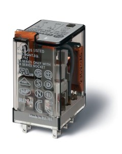 Реле электромеханическое универс миниатюрное монтаж в розетку 2CO 10А AgNi 24В DC RTI FIN Finder