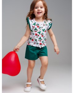 Комплект детский трикотажный для девочек фуфайка футболка шорты Playtoday newborn-baby