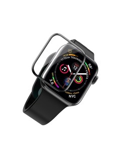 Защитное стекло на Apple Watch 42mm 3D черное Hoco