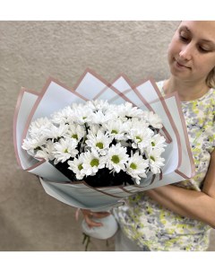 Букеты из белых кустовых хризантем Окцветок