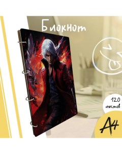 Блокнот Игра Devil May Cry 3903 деревянная обложка A4 186 л Бруталити