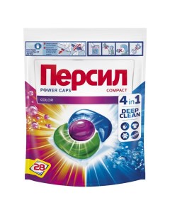 Капсулы для стирки Power Cups 4в1 Color для цветного белья 28 шт Persil