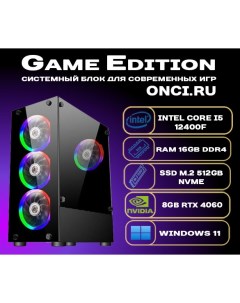 Системный блок Intel i5 12400F 16Gb DDR4 SSD 512Gb 8Gb Gef RTX 4060 Onci.ru