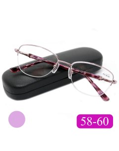 Готовые очки для зрения 8920 2 50 c футляром цвет фиолетовый РЦ 58 60 Fabia monti