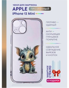 Чехол на iPhone 13 Mini новогодний с рисунком Casing-soft