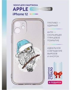 Чехол на iPhone 12 новогодний с рисунком Casing-soft