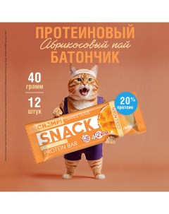 Батончик протеиновый Champ Абрикосовый пай 12 шт по 40 г Леовит