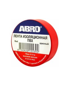 Изолента ET 912 R RED красная 19мм 9 1м Abro