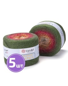 Пряжа Flowers Alpaca 420 мультиколор 5 шт по 250 г Yarnart