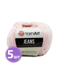 Пряжа Jeans 74 бледная роза 5 шт по 50 г Yarnart