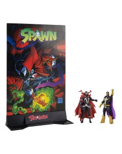 Фигурки Спаун и Анти Спаун 2 в 1 Spawn с комиксом подвижные 7 5 см Mcfarlane toys