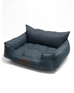 Лежанка для собак съемная подушка мокрый асфальт мебельная ткань 60х55х25 см Салика
