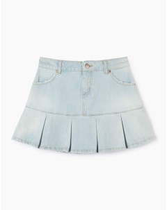 Джинсовая мини юбка со складками Gloria jeans