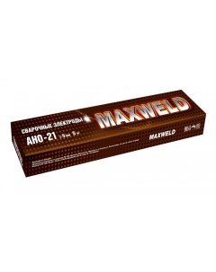 Электроды АНО 21 4 мм 5 кг картонная коробка Maxweld
