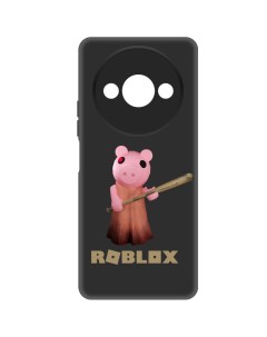 Чехол накладка Soft Case Roblox Пигги для Xiaomi Poco C61 черный Krutoff