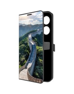 Чехол книжка Eco Book для Xiaomi Poco C61 Китай Великая Стена черный Krutoff