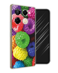 Чехол на Infinix Note 40 Pro 5G Note 40 Pro Plus Разноцветная малина Awog