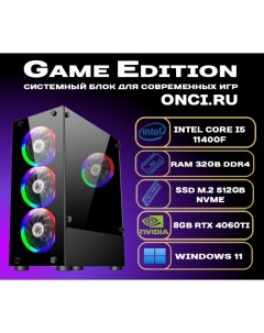 Системный блок Intel i5 11400F 32Gb DDR4 SSD 512Gb 8Gb Gef RTX 4060Ti 700W Onci.ru