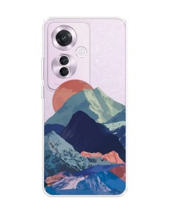 Чехол на Oppo Reno 11F Закат в снежных горах Case place