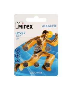 Батарейка алкалиновая LR927 AG7 1 5В блистер 6 шт Mirex