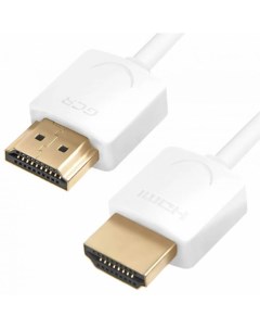 Кабель интерфейсный HDMI HDMI 51483 SLIM 2 0m 2 0 белый OD3 8mm HDR 4 2 0 Ultra HD 4K 60 fps 60Hz 3D Gcr