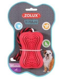 Titan игрушка кость-кормушка с веревкой (11,5 см., Красная) Zolux