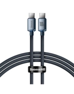 Кабель USB Type-C-USB Type-C, быстрая зарядка, 5А, 100 Вт, 1.2 м, черный, Crystal Shine (CAJY000601) Baseus