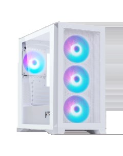 Корпус Glory Mini, mATX, Mini-Tower, USB 3.0, USB Type-C, RGB подсветка, белый, без БП (0012210769) Haff